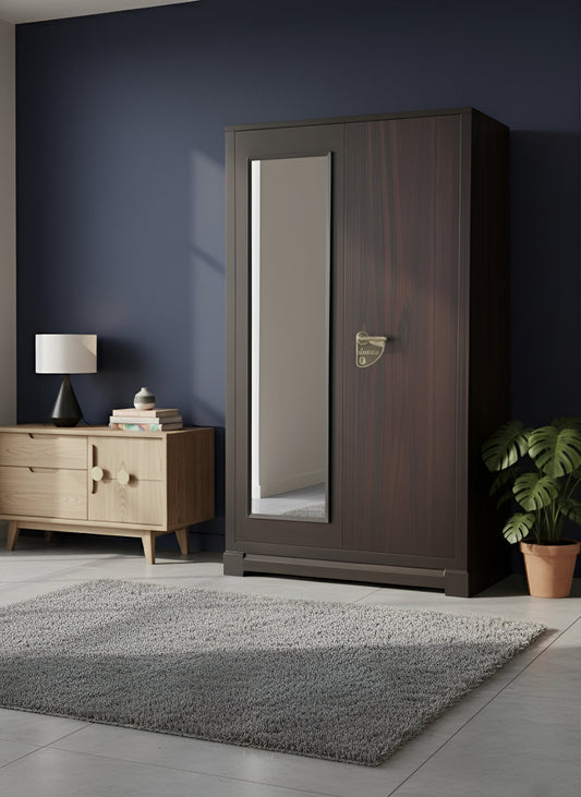 Tata Premium 45-Inch Heavy Steel Almirah – Mahogany Brown Finish | CR Sheet (.7, .6, .5 mm) | Single Mirror Door